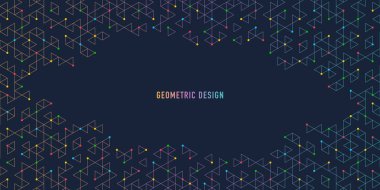 Üçgen şekilli geometrik desenli soyut vektör arkaplanı. Grafik tasarım ögesi.