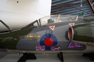 Cosford, Shifnal, İngiltere, 31 Ocak 2026: Bir havacılık müzesinde sergilenen klasik askeri uçak. Cosford RAF Müzesi.