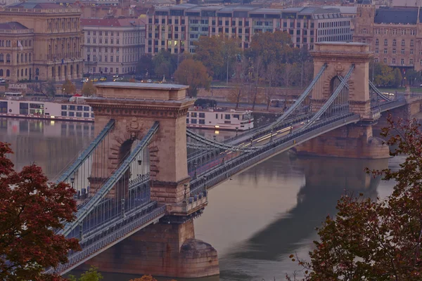 Szechenyi Chain Bridge. Budapeszcie, stolicy Węgier — Zdjęcie stockowe