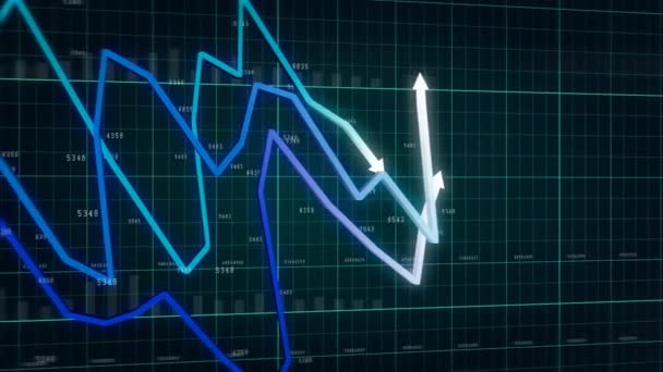 Gráficos, cifras y datos . — Vídeo de stock