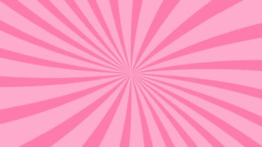 Dönen bir güneş patlaması deseninin kusursuz bir döngüsü. Dönen Güneş patlaması Canlandırması