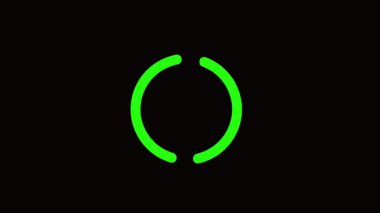  Green Split Arc Dairesel Yükleme veya Çift Yay Yükleme Spinner Animasyonu