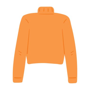 Sonbahar ve kış moda çıkartması için turuncu çizim.