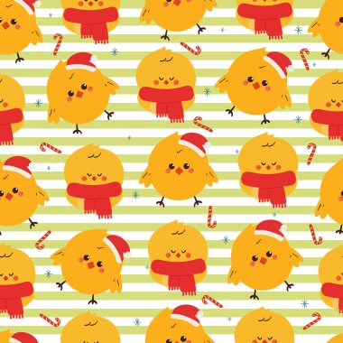 Kusursuz desenli, çizgili, yeşil çizgili, Noel elementi olan sarı hatunlu çizgi film karakteri.