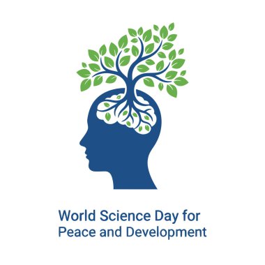 Blue head profile with a green tree growing from its brain on a light blue background.