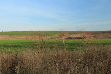 Dağlarda nehri olan güzel bir manzara.