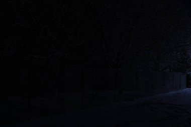 Akşamları parkın gece manzarası.