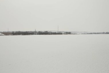 Rusya 'nın kırsal kesimlerinde kış manzarası