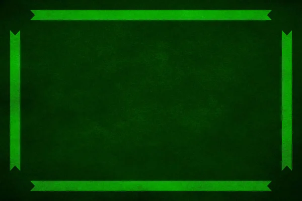 Koyu Yeşil Grunge Desen Arka Plan Vignette Yeşil Kurdele Kenarlık — Stok fotoğraf
