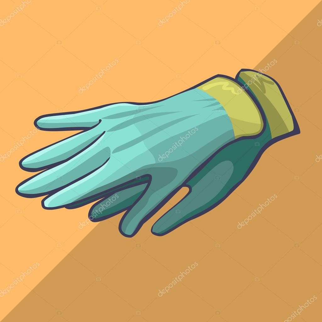 Work protective gloves hobby gardening isometric cartoon
