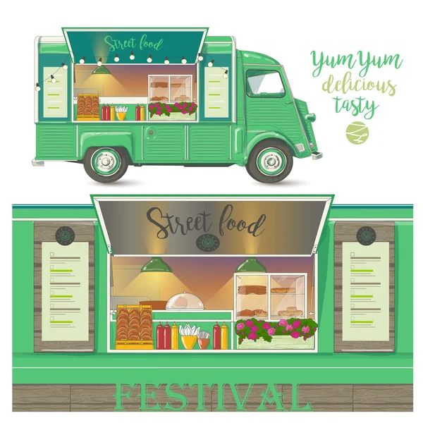 Food truck isolated — Stock Vector