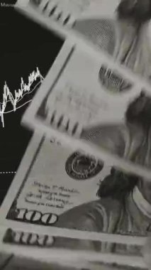 Finansal piyasadaki kripto para biriminin dijital bir grafiği gündelik olarak yükseldiğini veya düştüğünü gösteriyor. Bitcoin değeri ve kriz sırasında dijital varlık yatırımcıları için bir dolar. Tüccar kârı.