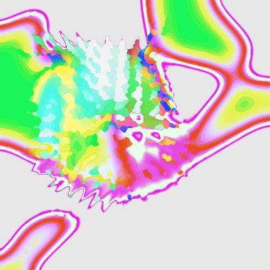 fantezi kaotik renkli fraktal desen. Soyut fraktal şekiller. 3d resimleme arkaplanı veya duvar kağıdı oluşturuluyor