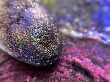 Işıltılı parlak gökkuşağı Macro 'su. Kozmik taşkınlık