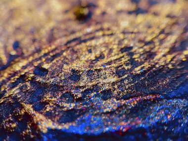 Işıldayan Altın ve Bronz desenli Makro Yüzey