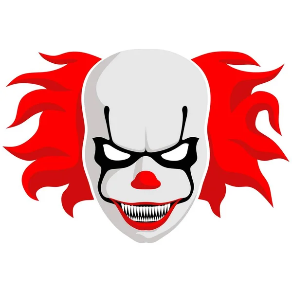 Лисий страшний клоун з усміхненим обличчям Стокова Ілюстрація