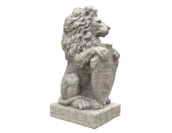 Lion sculpture on a white background — Stock Photo, Image