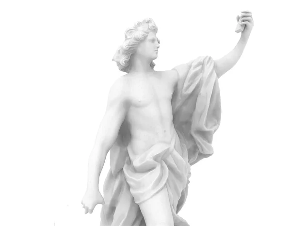 Staty av en man på en vit bakgrund — Stockfoto