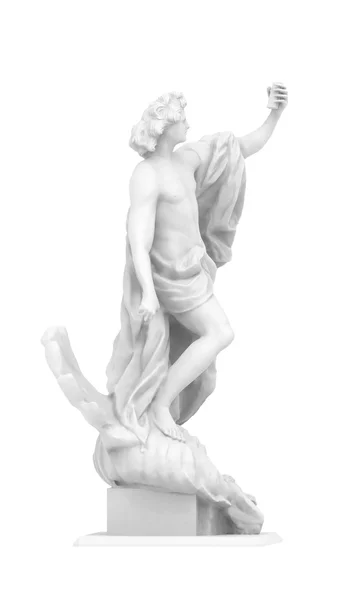 Posąg człowieka na białym tle — Zdjęcie stockowe