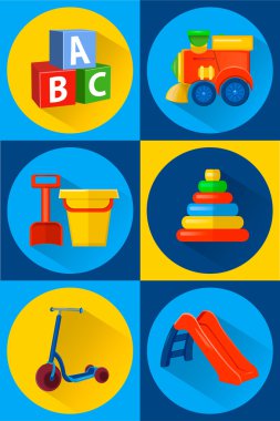 vektör çizim oyuncaklar çocuklar için