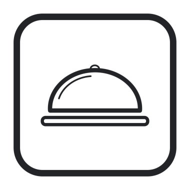 kapaklı bir tabak vektör çizim