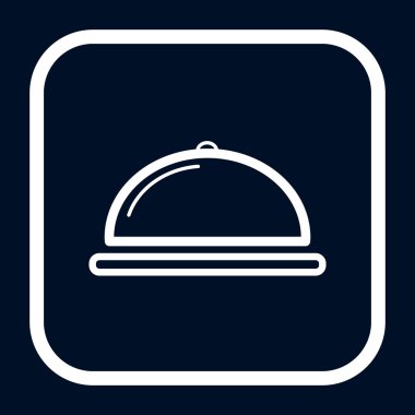 kapaklı bir tabak vektör çizim