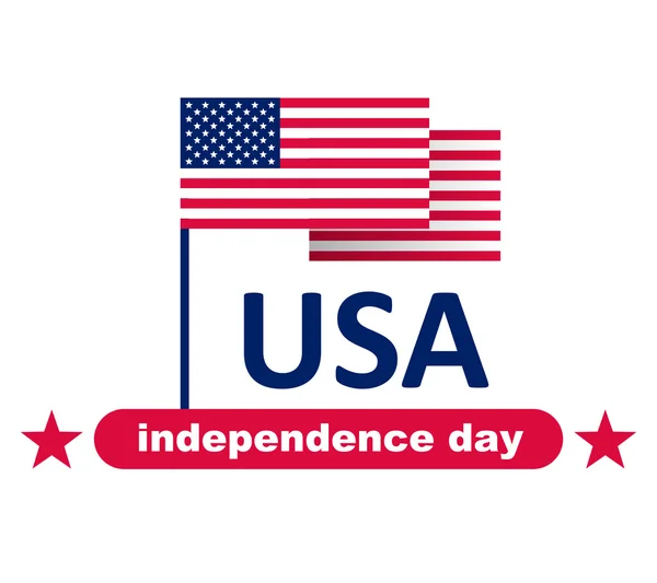 Den nezávislosti Usa. Čtvrtého července. Označit příznakem nás — Stockový vektor