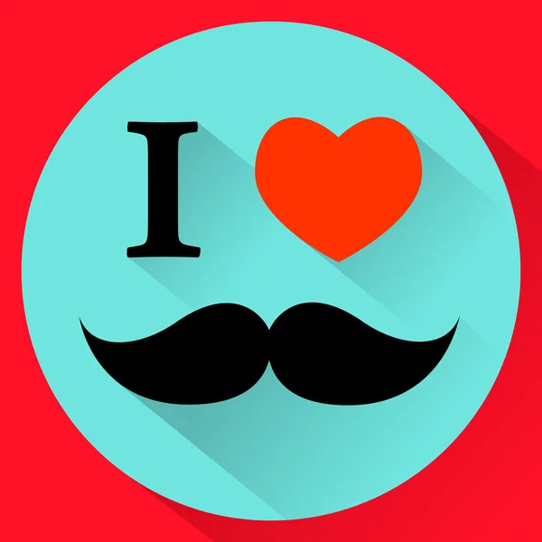 Bigote amo a mi padre — Vector de stock