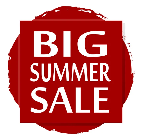 Banner de venda de verão grande em cores vermelhas — Vetor de Stock