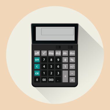 hesap makinesi açık renkli vektör simgesine. 