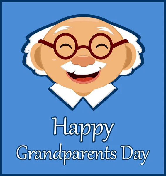 Happy Grandparents Day. Smiling grandpa. Vector postcard — Stock Vector