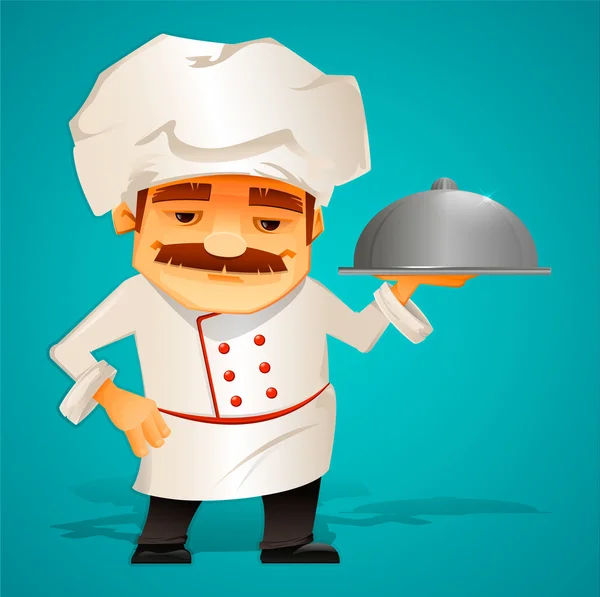 Maestro Chef. Cocinar. Carácter . — Vector de stock