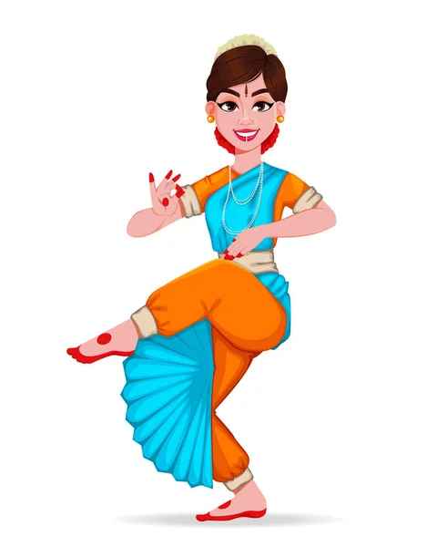 Belle Fille Indienne Utilisable Pour Lohri Pongal Fête Indépendance Inde — Image vectorielle