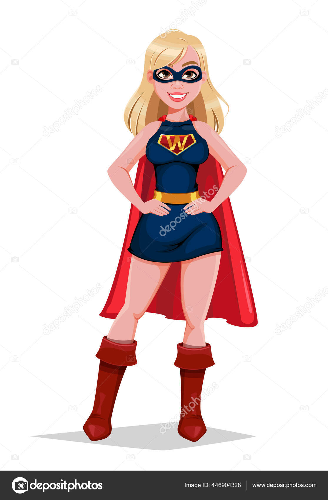 Super donna in costume rosso del fumetto eroe schizzo vettore illustrazione  isolato. - Vettoriale Stock di ©Sabelskaya 408750860