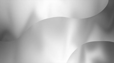 Soyut beyaz arkaplan, ışık ve gölgenin pürüzsüz geçişleriyle temiz, minimalist ve zarif estetik yaratan birkaç yumuşak, eğri büğrü gümüş dalgası ve akış eğrisi içerir..