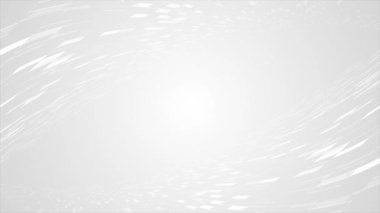 Parlak beyaz merkez, temiz bir minimalist beyaz arka planda yumuşak, akışkan organik şekiller arasında parlar..