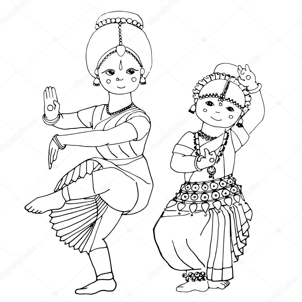 Dancing Indian Girls Vector Image By C Anasta See You Yandex Com Vector Stock 115128998