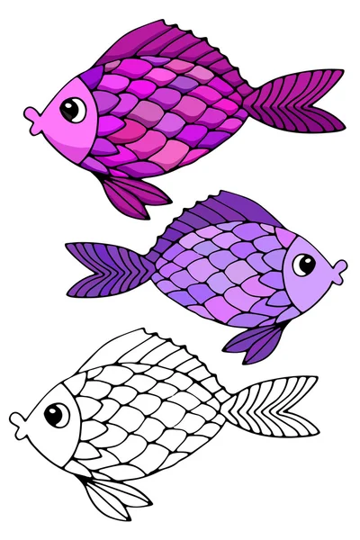 ภาพวาดเวกเตอร์ ปลา — ภาพเวกเตอร์สต็อก