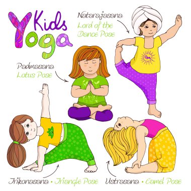Yoga çocuklar seti.