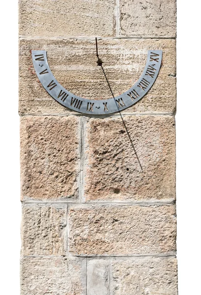 Horloge solaire sur le mur . — Photo