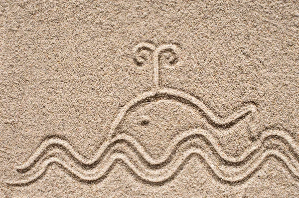 Sand drawing, studio shot. — Stock Photo, Image