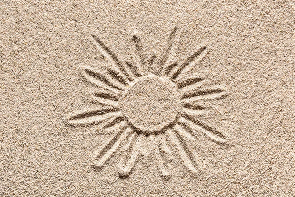 Image du soleil dans le sable . — Photo