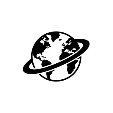 Siyah bir küre grafiği bir grup tarafından çevrelenir. Küre yüzeyindeki kara parçalarını tasvir ediyor, hepsi parlak, beyaz bir zemin üzerinde sergileniyor..