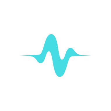 Basit bir grafik, saf beyaz arkaplana karşı açık mavi bir dalga biçimi tasarımı içerir. Sunumlarda, logolarda veya herhangi bir grafik tasarımda kullanılabilir.