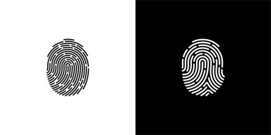 This image shows two fingerprints. One is black lines on a white background, while the other is white lines on a black background, symbolizing individuality.