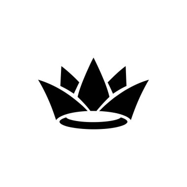 Minimalist siyah bir taç, şeffaf bir zemin üzerine kurulmuş sivri uçlu kenarlara sahiptir. Görkemli dokunuşlar gerektiren grafik tasarım projeleri için ideal.