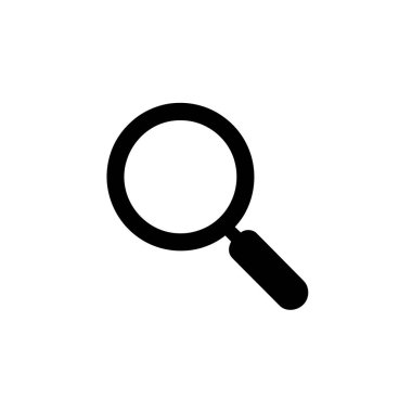 Dijital arayüzlerde arama, keşif veya genişleme fonksiyonlarını temsil etmek için kullanılan net ve katı bir siyah büyütme simgesi.