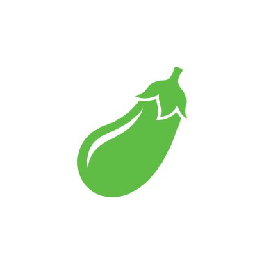 Bu parlak yeşil sembol tek bir patlıcanı temsil ediyor. Sağlıklı beslenme uygulamaları, vejetaryen tarifleri veya market ürünleri listeleri için ideal..