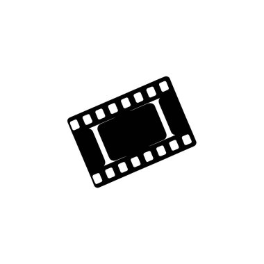 Film şeridi, yuvarlak kenarlı klasik bir tasarım öğesi gösteren görsel bir tasarım. Şeffaf bir arkaplan üzerinde bir vektör illüstrasyonunu gösterir.