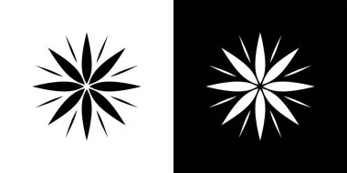 Siyahlar beyazlara karşı, beyazlar siyahlara karşı, beyazlar siyahlara karşı. Temiz, zıt ve görsel olarak çarpıcı bir grafik çizimi.